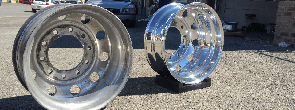 Polissage de roue de camion lourd à Laval